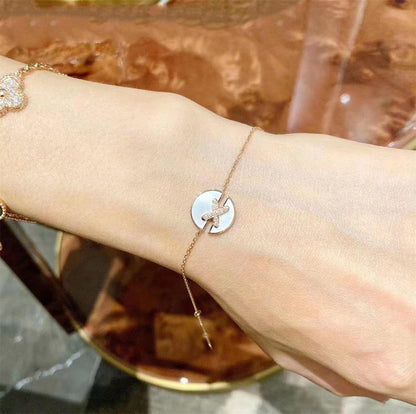 [Kincade Jewelrys]JEUX DE BRACELET MOP OR ROSE DIAMANTS