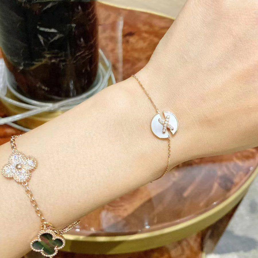 [Kincade Jewelrys]JEUX DE BRACELET MOP OR ROSE DIAMANTS