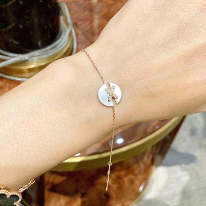 [Kincade Jewelrys]JEUX DE BRACELET MOP OR ROSE DIAMANTS