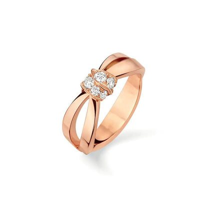 [Kincade Jewelrys] BAGUE LIENS OR ROSE DIAMANT