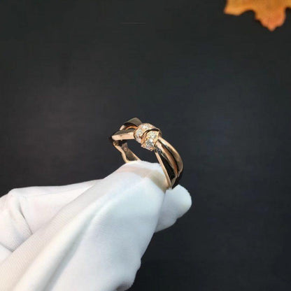 [Kincade Jewelrys] BAGUE LIENS OR ROSE DIAMANT