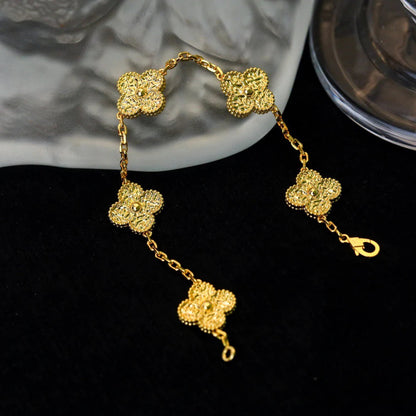 [Kincade Jewelrys] Bracelet bronzant à 5 motifs Clover 