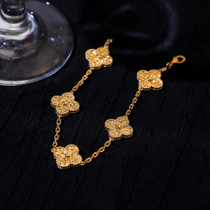 [Kincade Jewelrys] Bracelet bronzant à 5 motifs Clover 