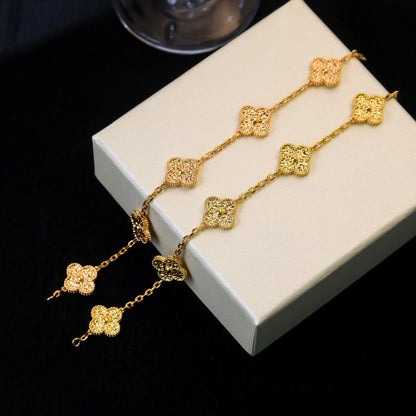 [Kincade Jewelrys] Bracelet bronzant à 5 motifs Clover 