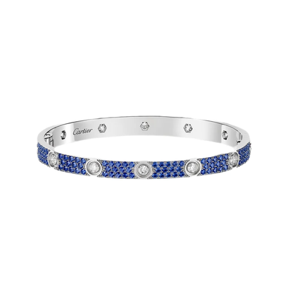 [Kincade Jewelrys]2026 PAVE GEMSTONE LOVE BRACELET 6.1MM 10 DIAMONDS
