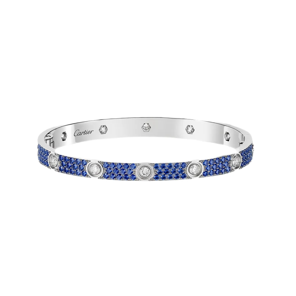 [Kincade Jewelrys]2026 PAVE GEMSTONE LOVE BRACELET 6.1MM 10 DIAMONDS
