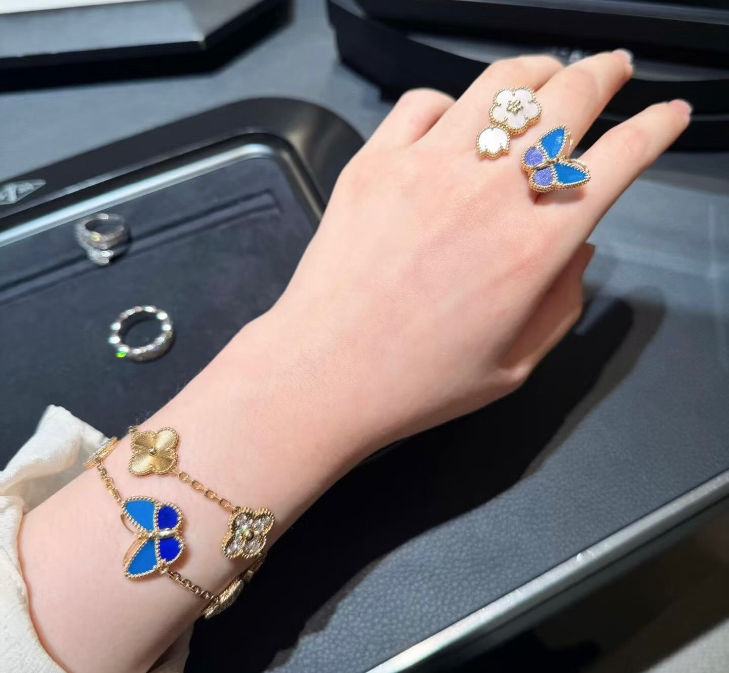 [Kincade Jewelrys] LUCKY BLUE BUTTERFLY  RING