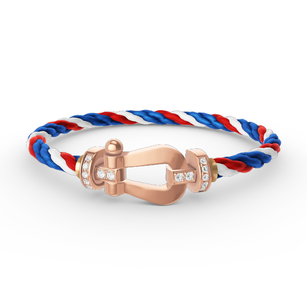 [Kincade Jewelrys]FORCE LARGE HORSESHOE HALF DIAMOND BRACELET ROSE GOLD