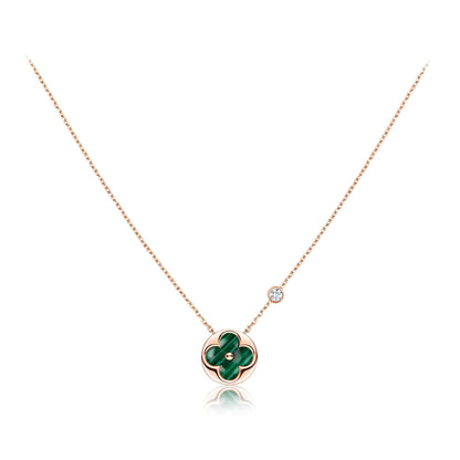 [Kincade Jewelrys] COLLIER PENDENTIF SOLEIL EN OR ROSE AVEC 1 DIAMANT