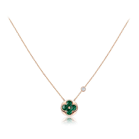 [Kincade Jewelrys] COLLIER PENDENTIF SOLEIL EN OR ROSE AVEC 1 DIAMANT