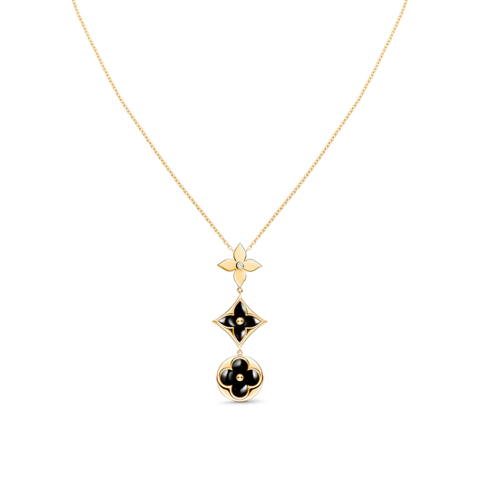 [Kincade Jewelrys] COLLIER EN OR ROSE ONYX ÉTOILE ET SOLEIL