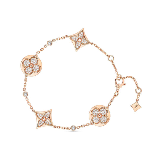 [Kincade Jewelrys] BRACELET ÉTOILE ET SOLEIL 4 MOTIFS OR DIAMANTS