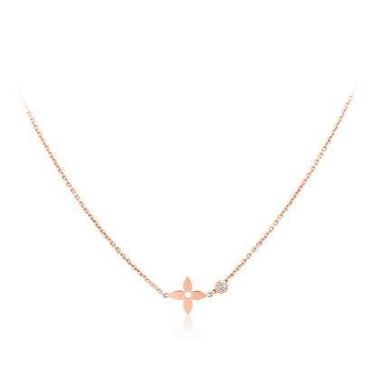 [Kincade Jewelrys]PENDENTIF BLOSSOM OR ROSE ET DIAMANT