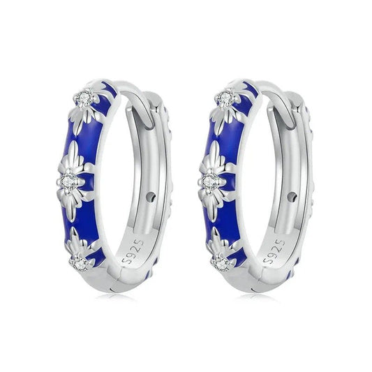Boucles d'oreilles créoles Inifinite Love plaquées or blanc, légères, pour cartilage