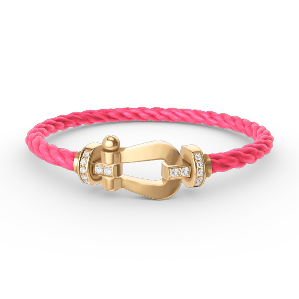 [Kincade Jewelrys] BRACELET FORCE LARGE FER À CHEVAL DEMI-DIAMANT OR