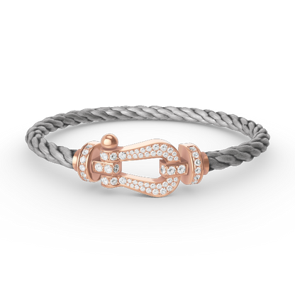 [Kincade Jewelrys] BRACELET FORCE GRAND FER À CHEVAL EN OR ROSE