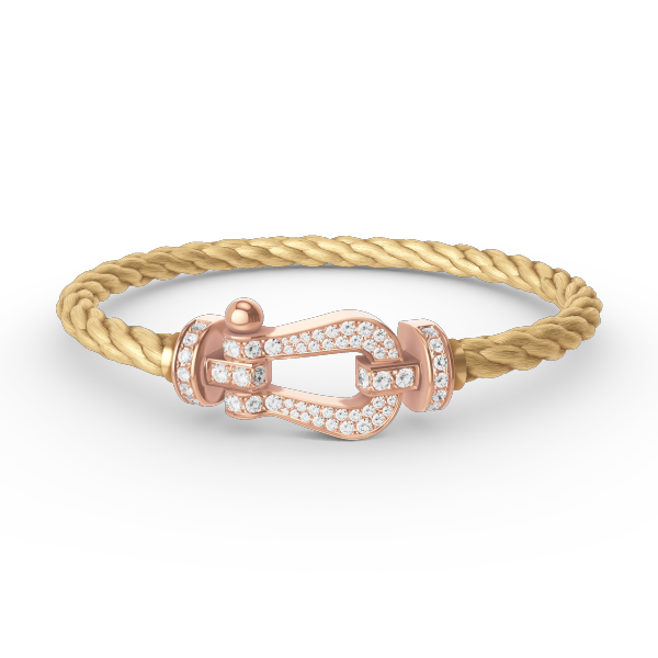 [Kincade Jewelrys] BRACELET FORCE GRAND FER À CHEVAL EN OR ROSE