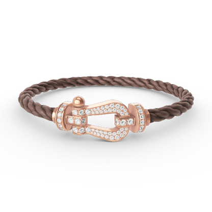 [Kincade Jewelrys] BRACELET FORCE GRAND FER À CHEVAL EN OR ROSE