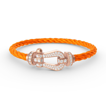[Kincade Jewelrys] BRACELET FORCE GRAND FER À CHEVAL EN OR ROSE