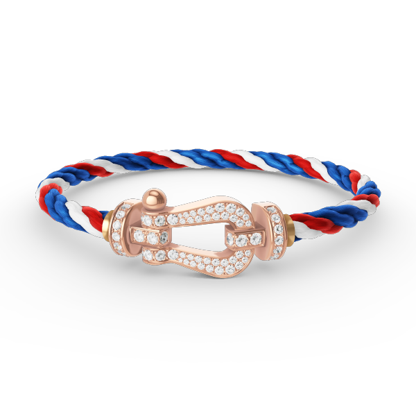 [Kincade Jewelrys]FORCE LARGE HORSESHOE FULL DIAMOND BRACELET ROSE GOLD