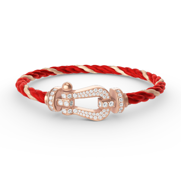 [Kincade Jewelrys]FORCE LARGE HORSESHOE FULL DIAMOND BRACELET ROSE GOLD