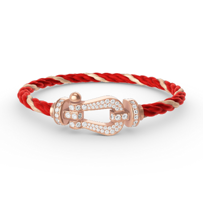 [Kincade Jewelrys] BRACELET FORCE GRAND FER À CHEVAL EN OR ROSE