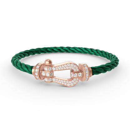 [Kincade Jewelrys] BRACELET FORCE GRAND FER À CHEVAL EN OR ROSE