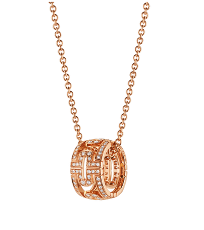 [Kincade Jewelrys] COLLIER PARENTESI OR ROSE DIAMANT