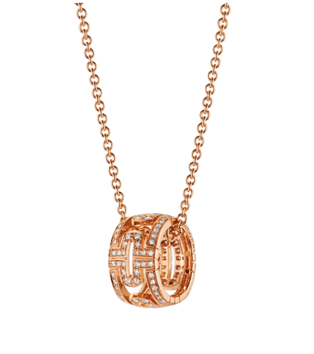 [Kincade Jewelrys] COLLIER PARENTESI OR ROSE DIAMANT