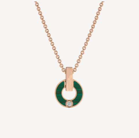 [Kincade Jewelrys] COLLIER GARI OR ROSE MALACHITE