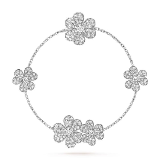 [Kincade Jewelrys] BRACELET FRIVOLE ARGENT 5 FLEURS