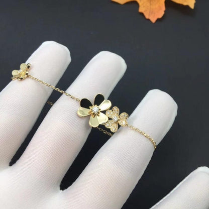 [Bijoux Kincade]BRACELET FRIVOLE OR 5 FLEURS