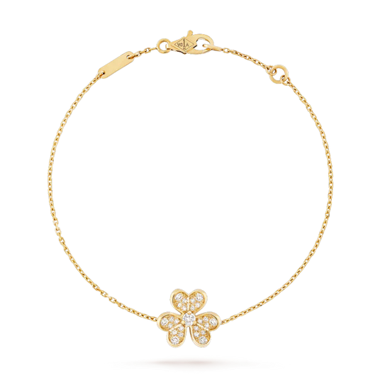[Joyas Kincade]PULSERA FRIVOLE DE FLOR DE ORO CON DIAMANTES
