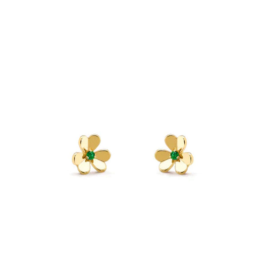 [Kincade Jewelrys]Boucles d'oreilles en malachite à fleurs frivoles