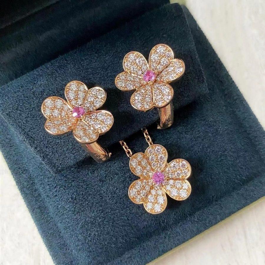 [Kincade Jewelrys] Collier en or rose et diamants Frivole
