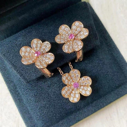 [Kincade Jewelrys] Collier en or rose et diamants Frivole