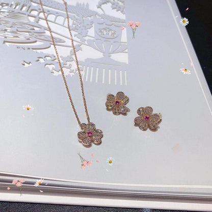 [Kincade Jewelrys] Collier en or rose et diamants Frivole