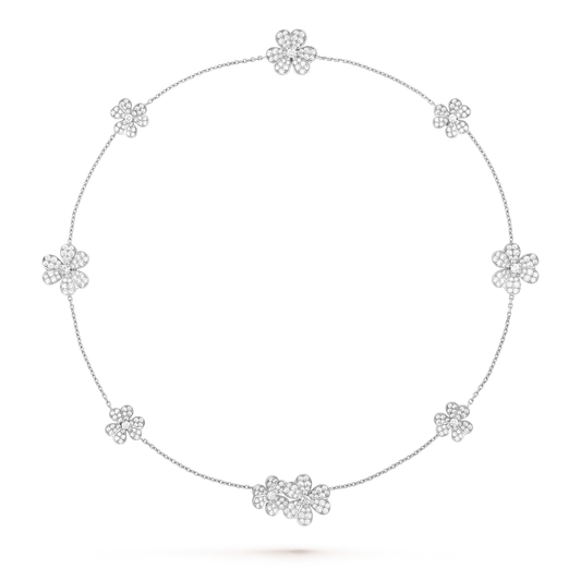 [Kincade Jewelrys] Collier Frivole en argent avec 9 fleurs