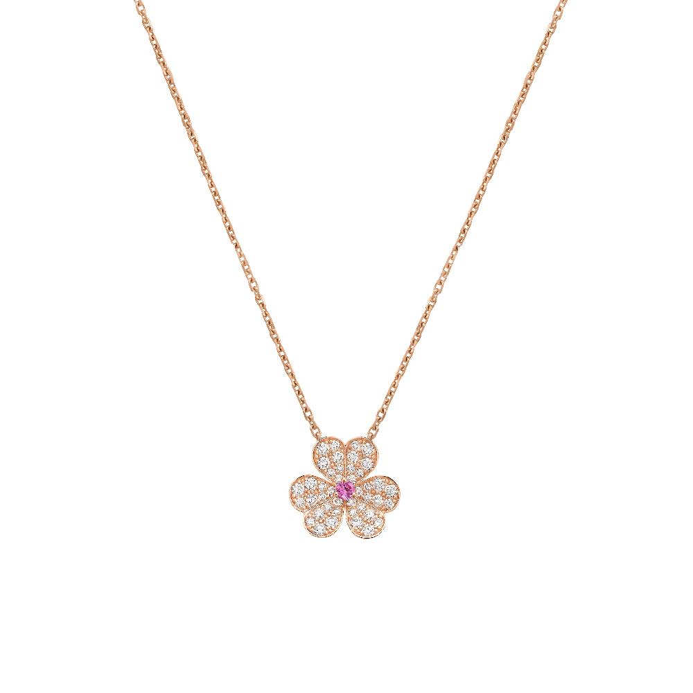 [Kincade Jewelrys] Collier en or rose et diamants Frivole