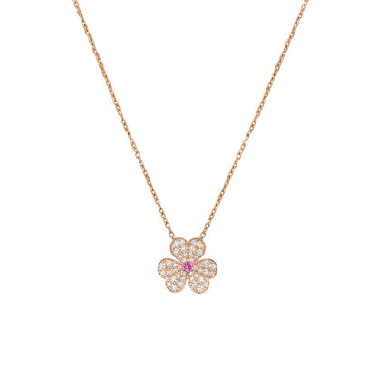 [Kincade Jewelrys] Collier en or rose et diamants Frivole