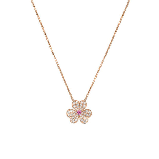 [Kincade Jewelrys] Collier en or rose et diamants Frivole