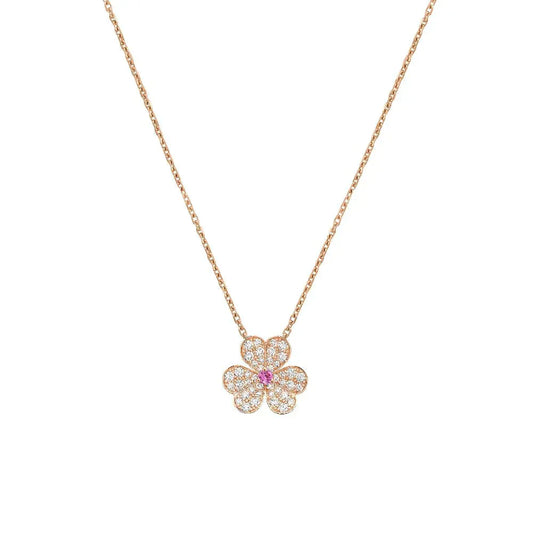 [Kincade Jewelrys] Collier en or rose et diamants Frivole