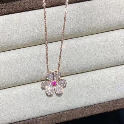 [Kincade Jewelrys] Collier en or rose et diamants Frivole
