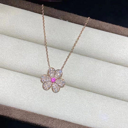 [Kincade Jewelrys] Collier en or rose et diamants Frivole