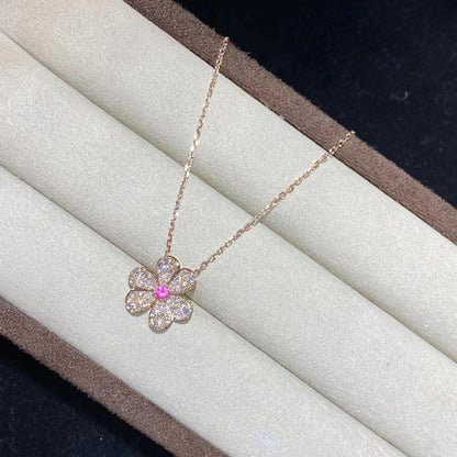 [Kincade Jewelrys] Collier en or rose et diamants Frivole
