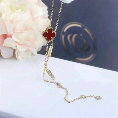 [Kincade Jewelrys]CLOVER  CARNELIAN SINGLE FLOWER BRACELET