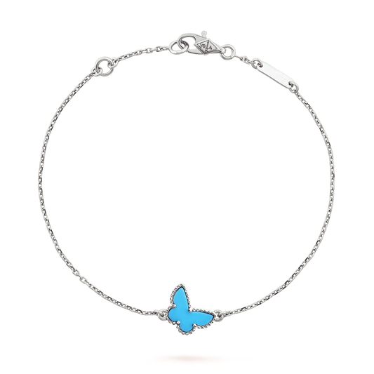 [Kincade Jewelrys] BRACELET PAPILLON TURQUOISE ARGENT