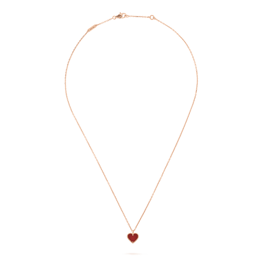 [Kincade Jewelrys] COLLIER COEUR EN CORNALINE ET MÈLIER