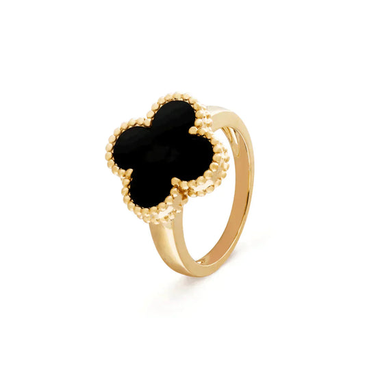 [Kincade Jewelrys] BAGUE TRÈFLE ONYX