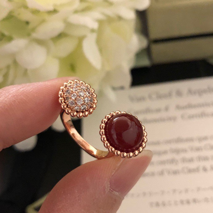[Kincade Jewelrys]PERLEE COULEURS DIAMOND ROSE GOLD BETWEEN THE FINGER RING